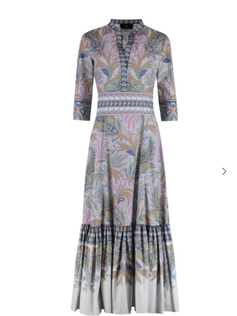 ETRO - COTTON DRESS WITH FLOUNCE